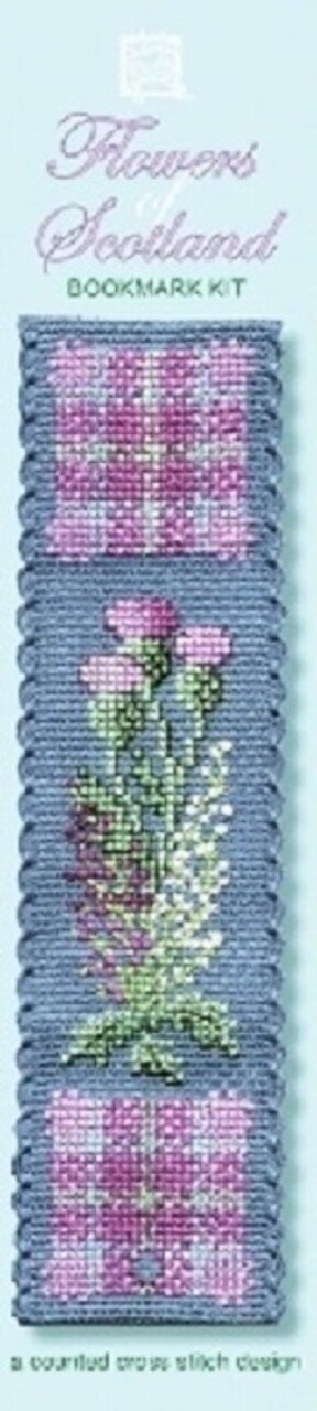 Textile Heritage Flowers of Scotland Counted Cross Stitch Bookmark Kit